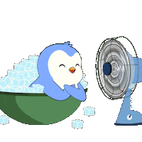 Sweating Heat Wave Sticker by Pudgy Penguins