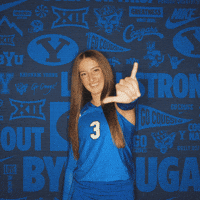 Ncaa Volleyball Go Cougs GIF by BYU Cougars