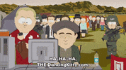 computer laughing GIF by South Park 