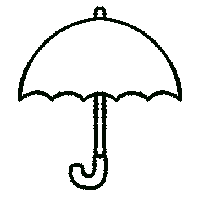 Rain Umbrella Sticker