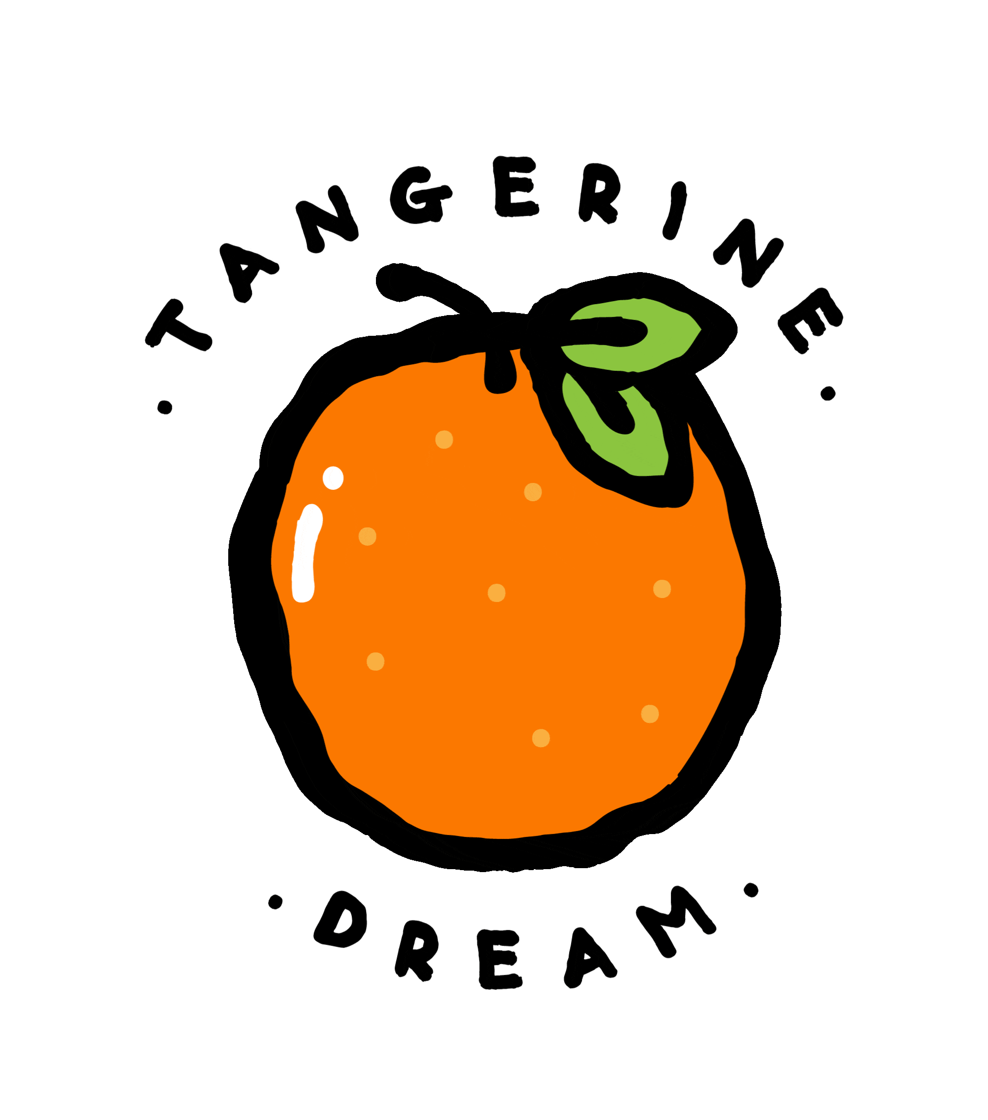 Tangerine Dream Orange Sticker by Darren John
