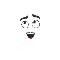 yellow__god face eye mouth глаза Sticker