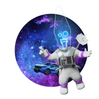 Space Moon Sticker by ŠKODA CZECH REPUBLIC