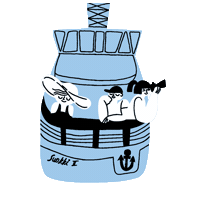 Boat Sticker by Helsinki Official