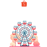 happy fun Sticker by Shopee