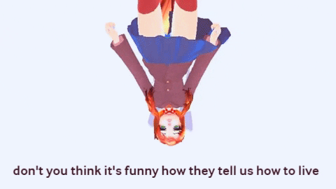 Sakuraaa_Chaaan giphygifmaker mmd ddlc monika GIF