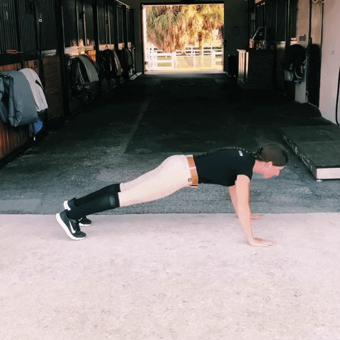 thefitequestrian giphyupload fitness equestrian push up GIF