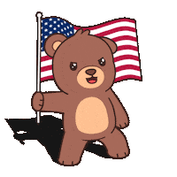 Teddy Bear Usa Sticker by BEARISH