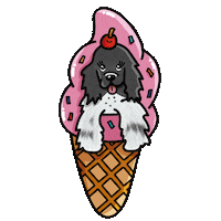 Ice Cream Dog Sticker by TEHZETA