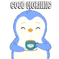 Tired Good Morning Sticker by Pudgy Penguins