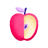 ichbinisabel illustration health apple fruit Sticker