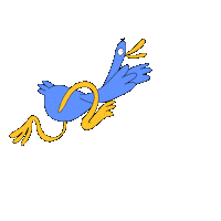 Blue Duck Run Sticker by GRIPLESS