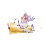 Fly Away Illustration Sticker