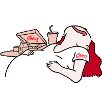 Pizza Eat Sticker by Chérie Radio