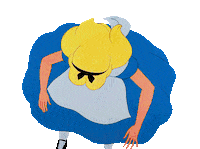 Alice In Wonderland Falling Sticker