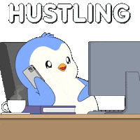 Work Working Sticker by Pudgy Penguins