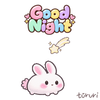 Good Night Bedtime Sticker by tururi