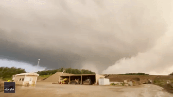'Scary' Cloud-to-Ground Lightning Strikes at Ohio Quarry as Possible Tornado Looms