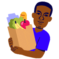 The Goods Shopping Sticker by Holler Studios