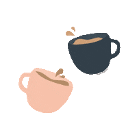 maddyramsaydesigns pink coffee drink blue Sticker