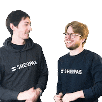 High Five Aha Sticker by Les Sherpas