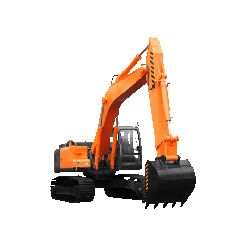 Machines4U giphygifmaker cat bucket caterpillar Sticker