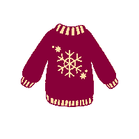 Winter Sweater Sticker by Eastern Kentucky University