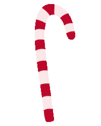 Candy Cane Christmas Sticker