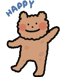 Happy Bear Sticker