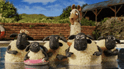 swimming pool trump GIF by Aardman Animations