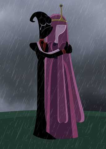 nergal and princess bubblegum couple crying together GIF