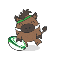 meyPich kawaii rugby boar mepich Sticker