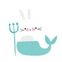 mermaid conillo Sticker
