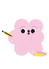 Happy Pink Sticker by please bear with