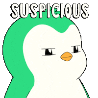 Suspicious Face Sticker by Abster