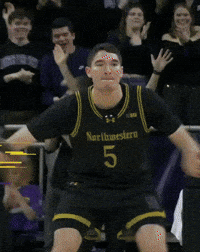 College Hoops Wildcats GIF by Northwestern Athletics