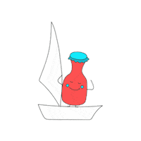 Bottle Boat Sticker by Appel à Tous