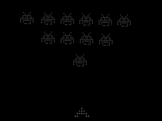 space invaders by hand GIF