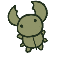 Stag Beetle Party Sticker