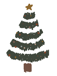 Fir Tree Christmas Sticker