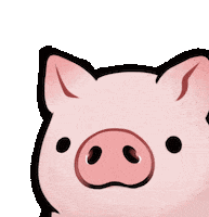 Tired Pig Sticker