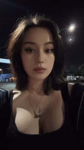 Staring Cute Girl GIF