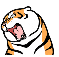 Spin Tiger Sticker by Bu2ma