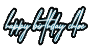 Neon Bday Sticker