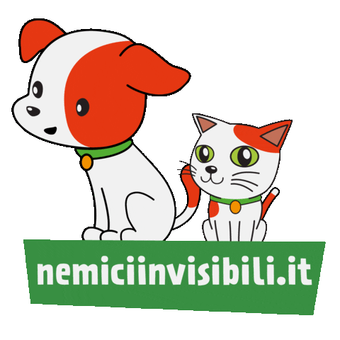 nemiciinvisibili giphyupload cat dog cane Sticker