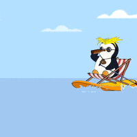 Water Relaxing GIF by Pudgy Penguins