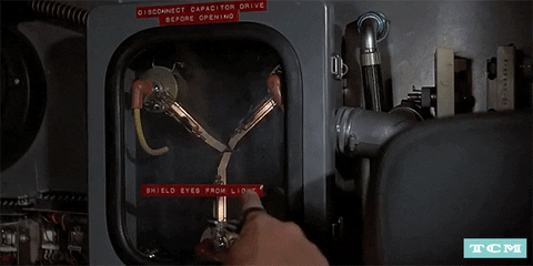 back to the future flux capacitor GIF by Turner Classic Movies