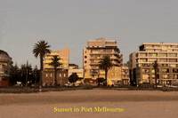 whereiskapa beach sunset melbourne port melbourne GIF