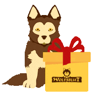 Party Hund Sticker by Wolfsblut