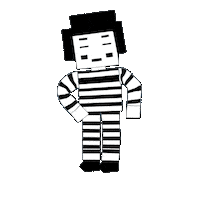 Black And White Dancing Sticker by GT8Studios